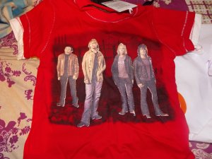 Our kid's first Bon Jovi t-shirt. We bought this back in January. No lie.