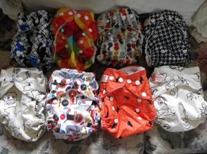 Yep...these are our baby's cloth diapers. Cute, no?