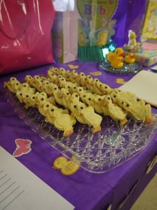 Ducky sugar cookies! We started with 80 - now there's about 8 left!