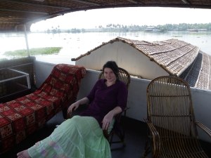 Relaxing on our upper deck