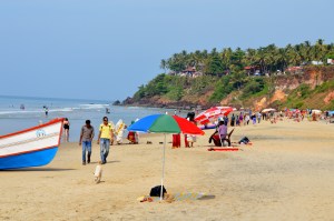 That cliff at the end of the beach.