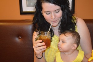 Hmmm...what is that delicious thing you're drinking, Mom?